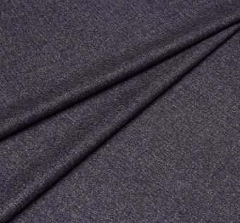 Костюмная ткань из шерсти серо-синего цвета #1