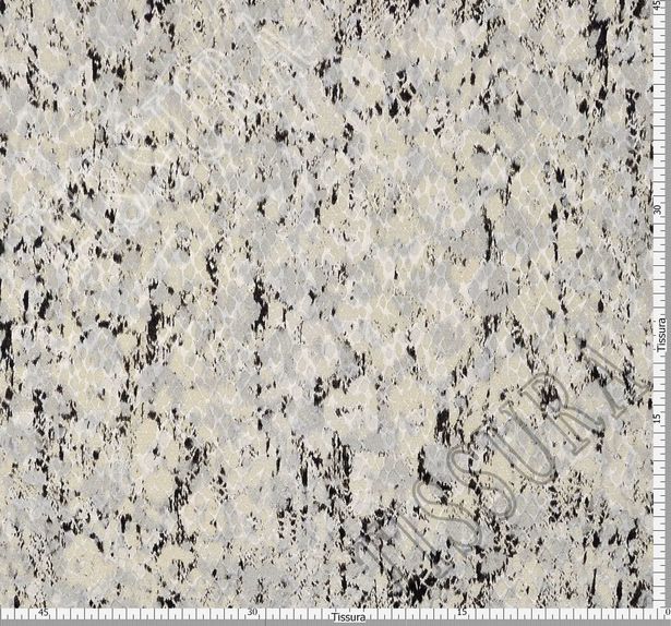 Жаккард-матлассе молочно-серого цвета с абстрактным рисунком #2