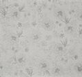 Жаккард шелковый светло-серого оттенка с цветочным рисунком #1