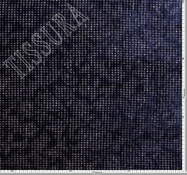 Двухсторонний бархат: синий, бежевый - лицевая сторона украшена узором деворе «гусиная лапка», изнаночная – принтом пейсли #2