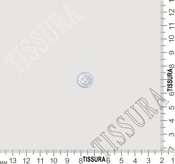 пуговица Трокас ракушка 4 прокола 18мм Т202 блестящий прозрачный лак-фиксатор #1