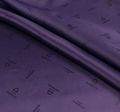 Подкладочная ткань фиолетовая с жаккардовым логотипом 

 #1