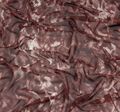 Жоржет из 100% шелка: дизайн принта, выполнен в бордово-коричневых тонах #1