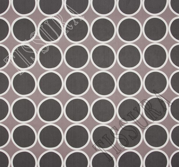 Ткань жоржет из натурального шелка с геометрическим принтом: основные цвета – серый, белый, черный #1