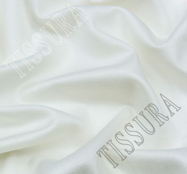 Пальтовая ткань белого цвета, сотканная из премиальных волокон кашемира #1