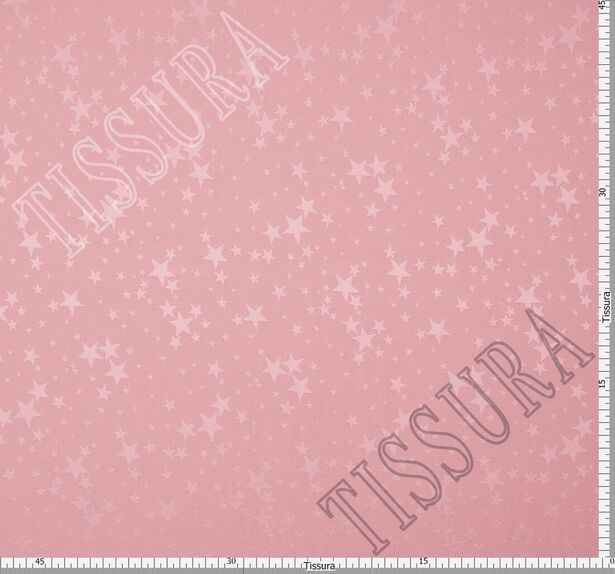Жаккард шелковый розового оттенка со звездами #2