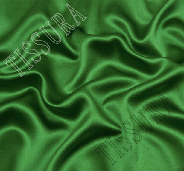 Атлас шелковый зеленого оттенка #1