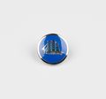 Пуговица металлическая "фрегат" с эмалью, 15 мм, цвет никель+синяя эмаль #1