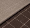 Двусторонняя пальтовая ткань из шерсти Pecora Nera® коричневого и бежевого оттенков #1