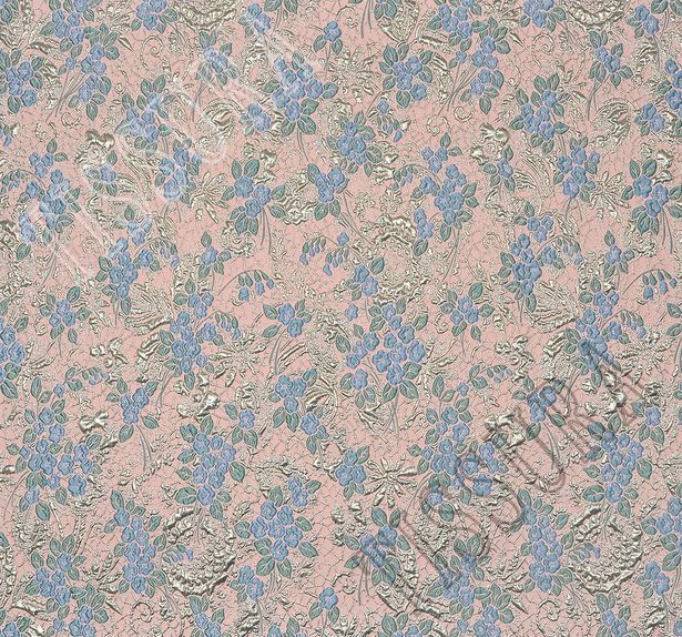 Жаккард-клоке с цветочным узором на нежно-розовом фоне #3