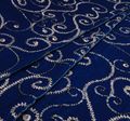 Роскошный шелковый бархат цвета «королевский синий», расшитый пайетками #1