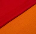 Лен, одна сторона ткани красного цвета, другая – оранжевого #1