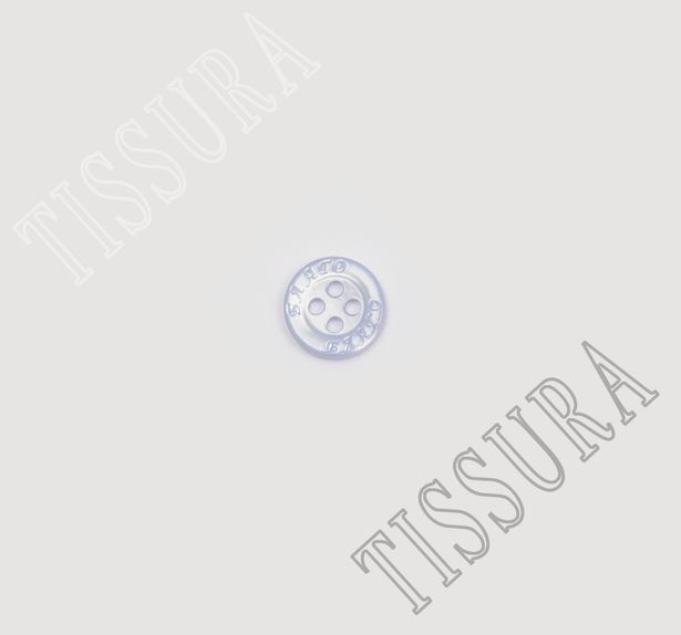 пуговица Трокас ракушка 4 прокола 18мм Т202 блестящий прозрачный лак-фиксатор #2