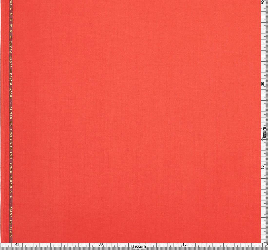 Ткань чистошерстяная от Loro Piana из коллекции «Australis». Цвет алый в наличии