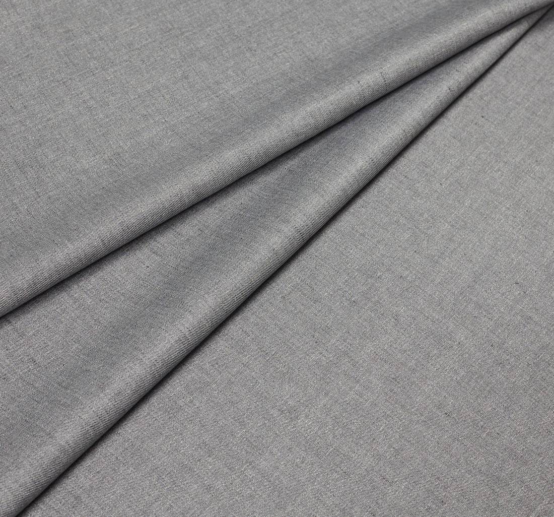 Костюмная ткань благородного серого цвета из льна с эластаном и эластомультиэстером от Cotonificio Albini в наличии