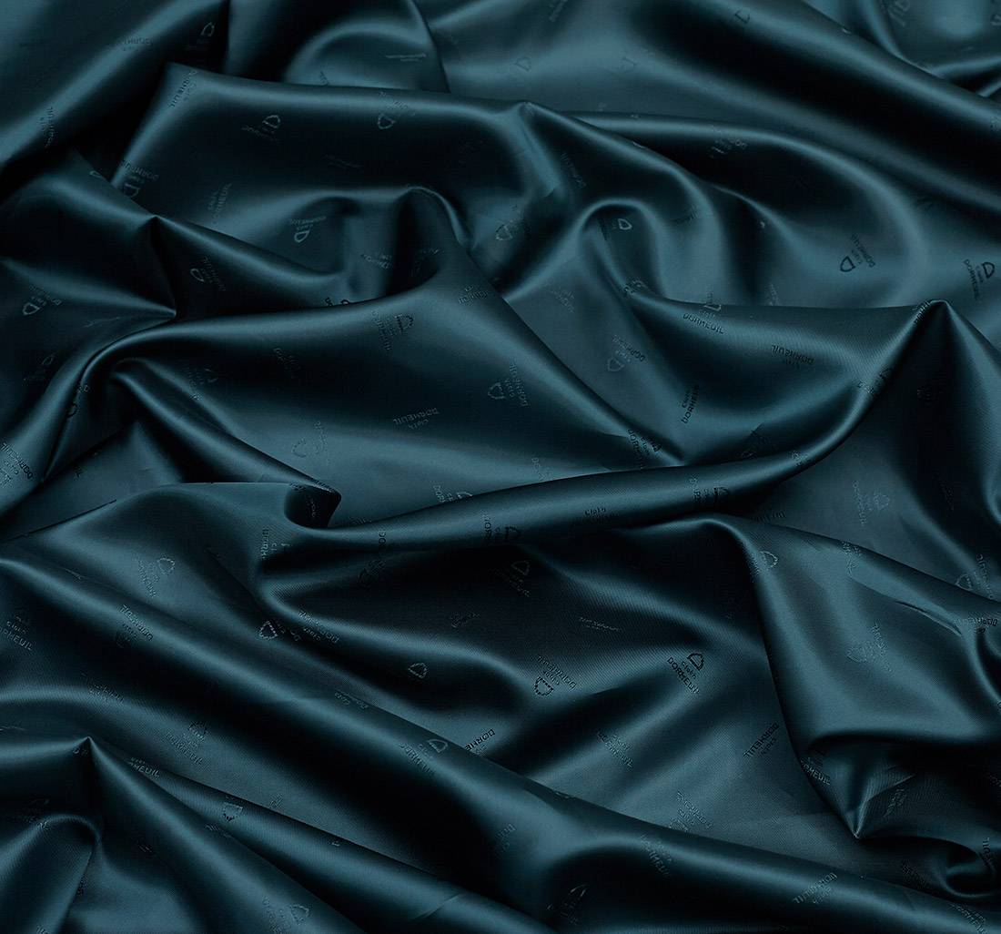 Ткань подкладочная сине-зеленая от Dormeuil в наличии