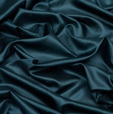 Ткань подкладочная с жаккардовым логотипом Dormeuil. Цвет сине-зеленый в наличии