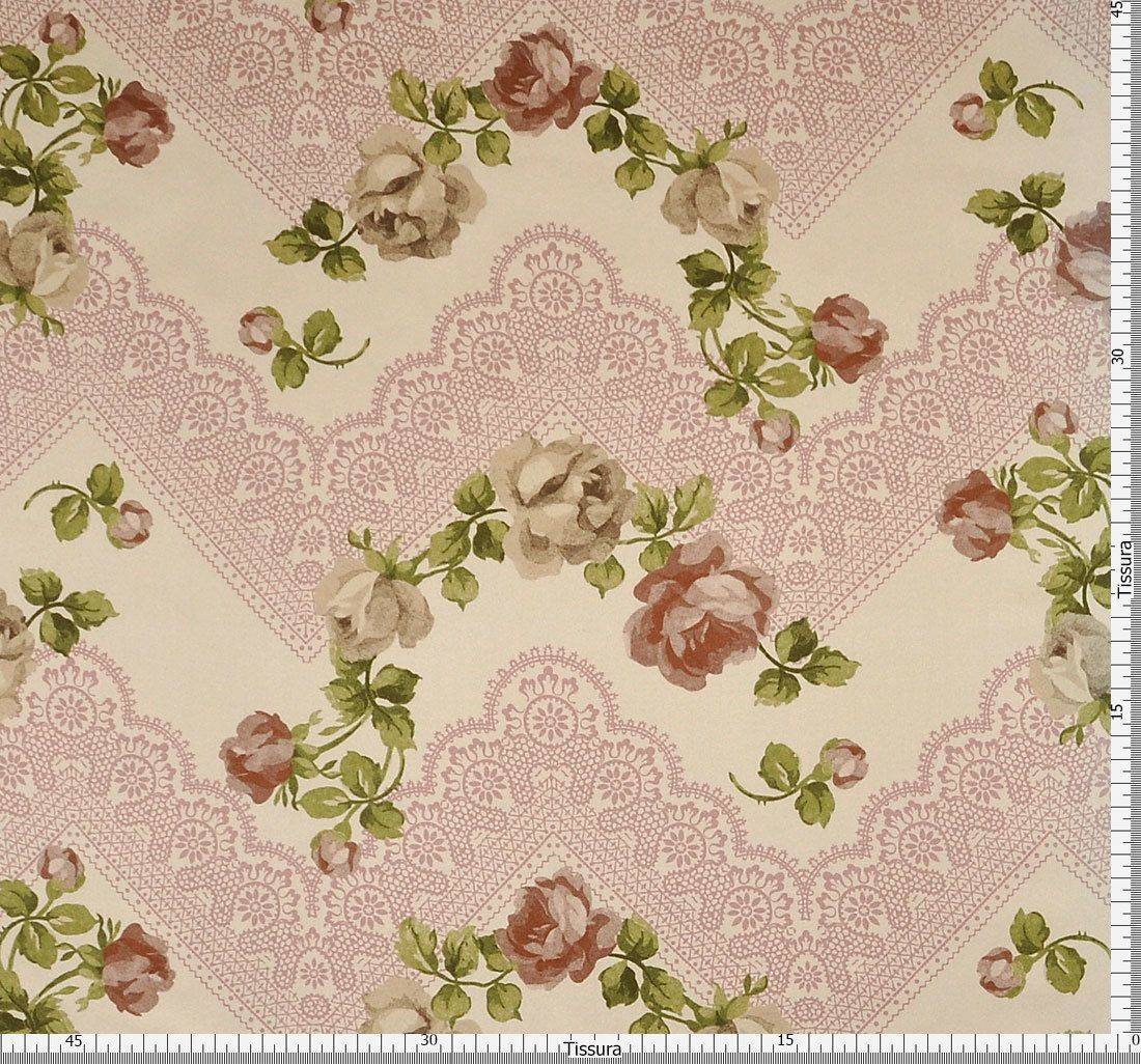 Атлас шелковый молочно-бежевого оттенка с рисунком в наличии