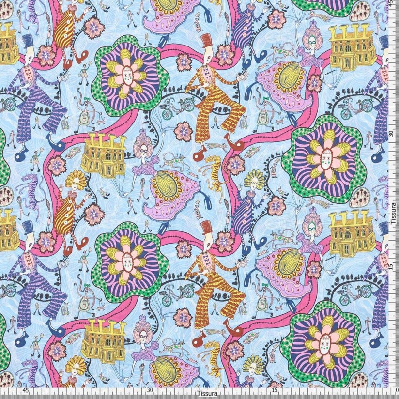 Хлопок Tana Lawn™ от «Liberty». Принт «Shirley Smith» (Ширли Смит). Цвет голубой, розовый, зеленый, желтый в наличии