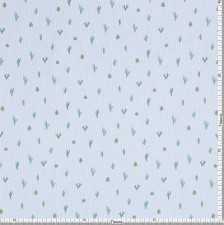 Поплин от Liberty из 100% хлопка. Дизайн «Saguaro stripe» (Полосы Сагуаро). Кактусы на бело-голубой полоске в наличии