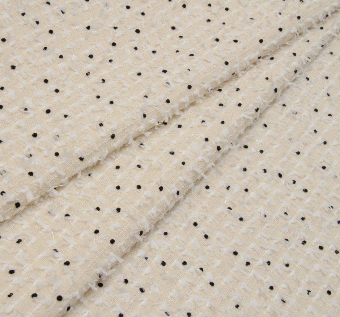 Ткань "Шанель" в горошек в наличии