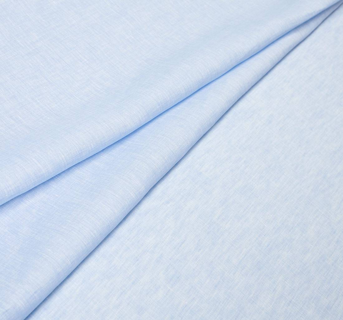 Ткань нежно-голубая из 100% льна. Коллекция "Золотой лен" (Gold linen) от Thomas Mason в наличии