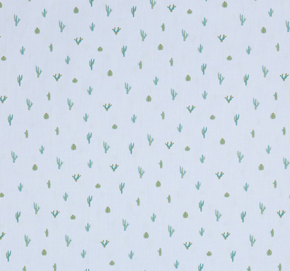 Поплин в полоску из 100% хлопка с принтованными кактусами. Дизайн "Saguaro stripe" (Полосы Сагуаро) от Liberty в наличии
