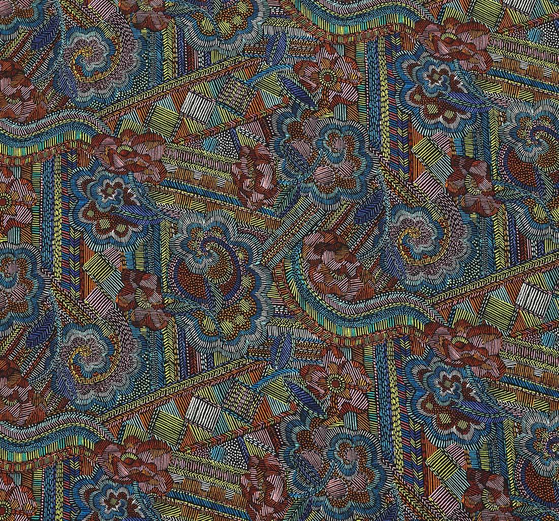 Крепдешин шелковый принтованный от Liberty. Принт "Disco Fever" (Лихорадка диско) в наличии