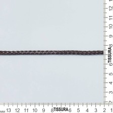 Шнур плетеный из искусственной кожи коричневого цвета в наличии