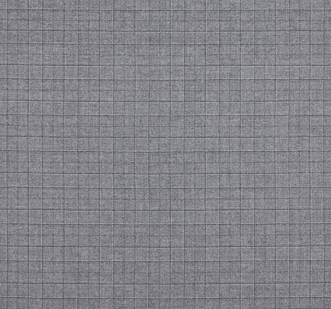 Ткань костюмная от Loro Piana из коллекции "Zelander Natural Stretch". Естественная эластичность. Серо-черная клетка в наличии