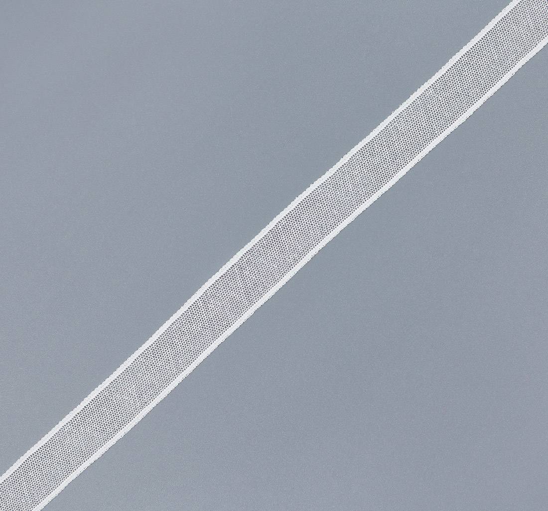 Тесьма кружевная из хлопка. Мелкая сетка бобинет. Цвет белый в наличии