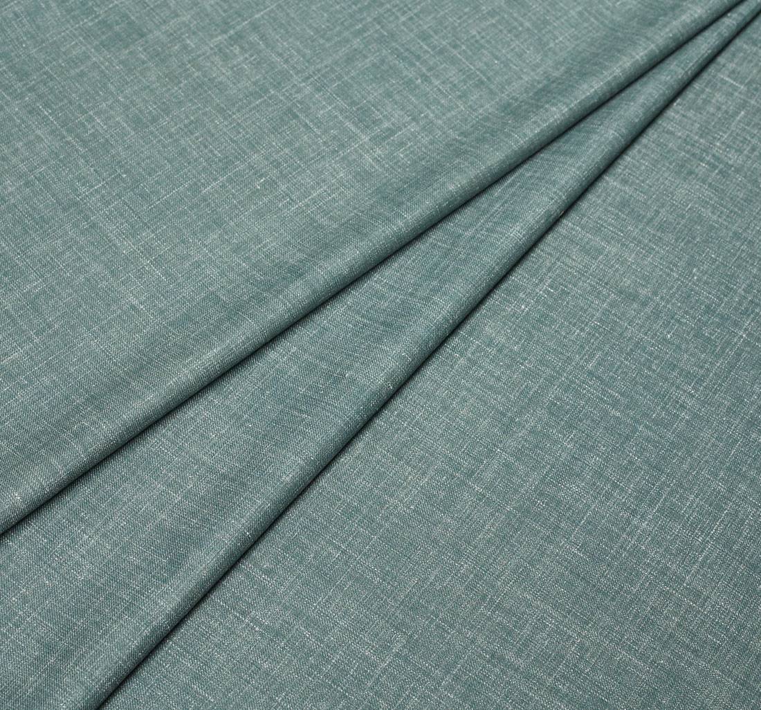 Ткань костюмная от Dormeuil из шерсти и льна серо-зеленого цвета с эффектом "делаве". Коллекция "Naturals" в наличии