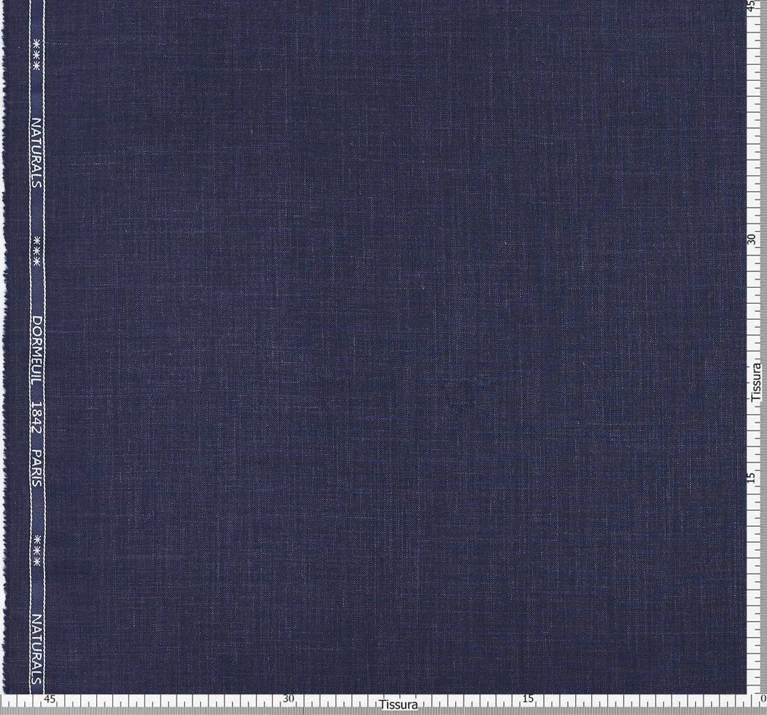 Ткань костюмная из шерсти и льна. Коллекция "Naturals" от Dormeuil. Цвет темно-синий с эффектом "делаве" в наличии