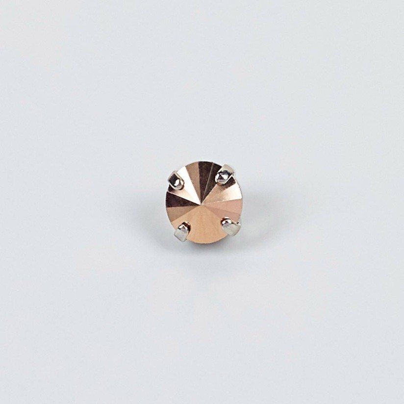Пуговица металлическая с кристаллом Swarovski в наличии