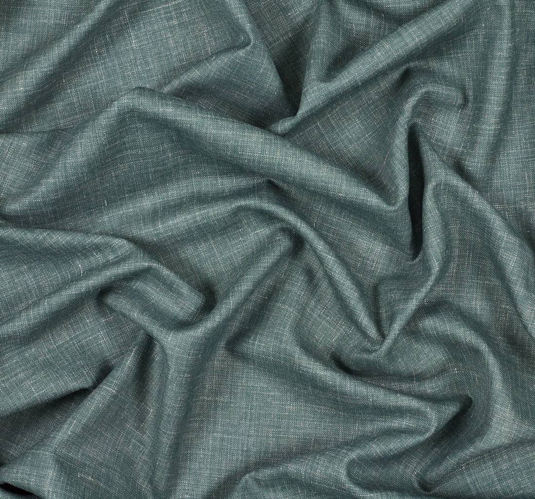 Ткань костюмная от Dormeuil из шерсти и льна серо-зеленого цвета с эффектом "делаве". Коллекция "Naturals" в наличии