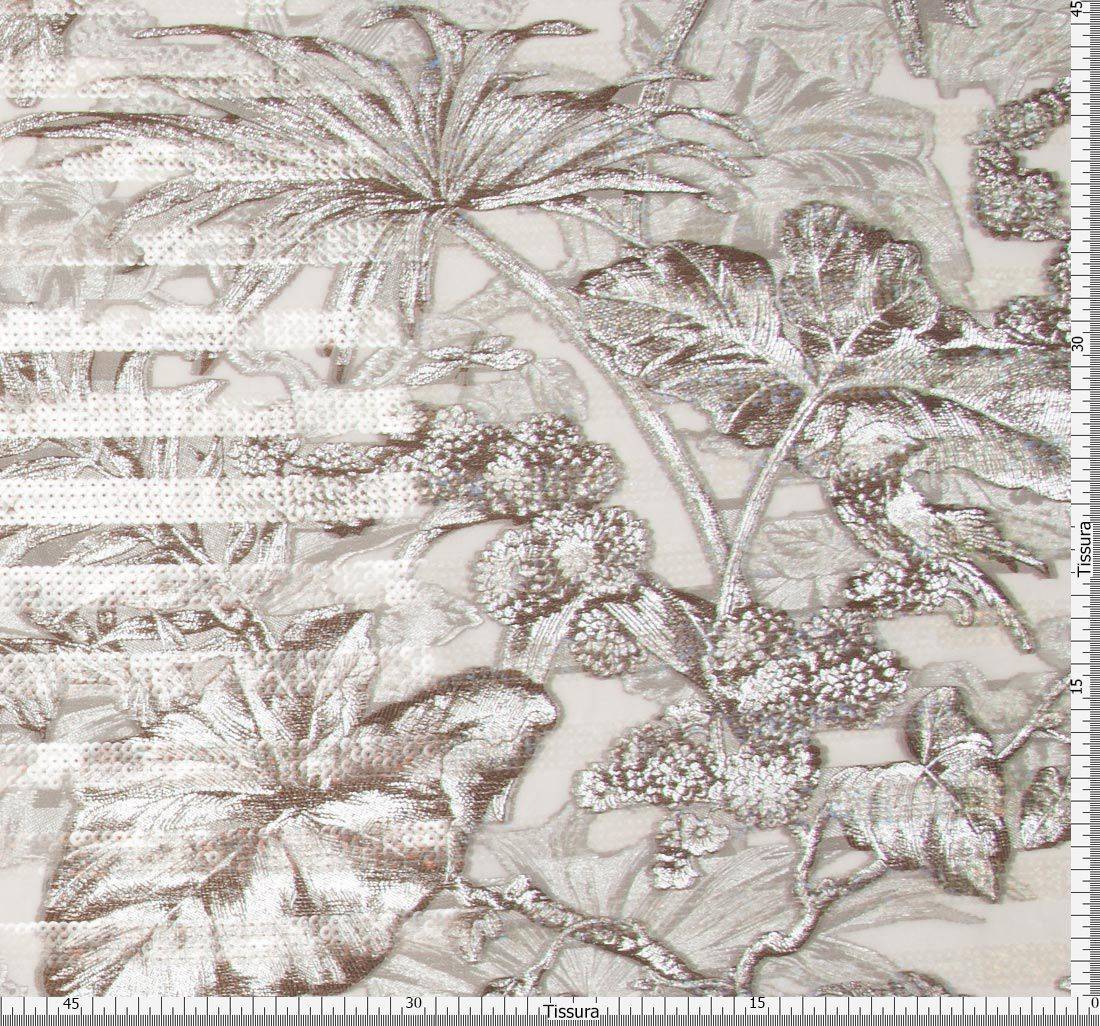 Ткань Двойной шифон фил-купе, расшитый пайетками, сплошной застил..Основа: шифон фил-купе из нетектурированных полиэфирных нитей. Цв. основы: коричневый. Пайетки: прозрачные. в наличии