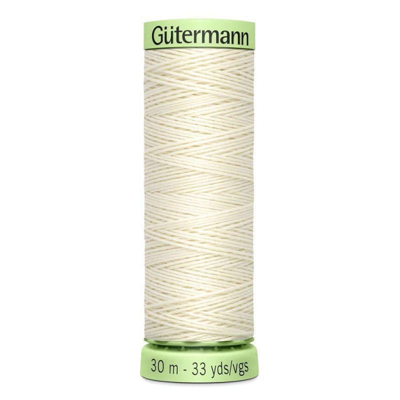 Нитки Gutermann для отстрочки 30м, цвет 001 в наличии