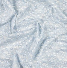 Ткань из смеси льна и хлопка. Принт «Sunbeam canvas» (Картина с солнечными лучами) выполнен в бело-голубых тонах в наличии