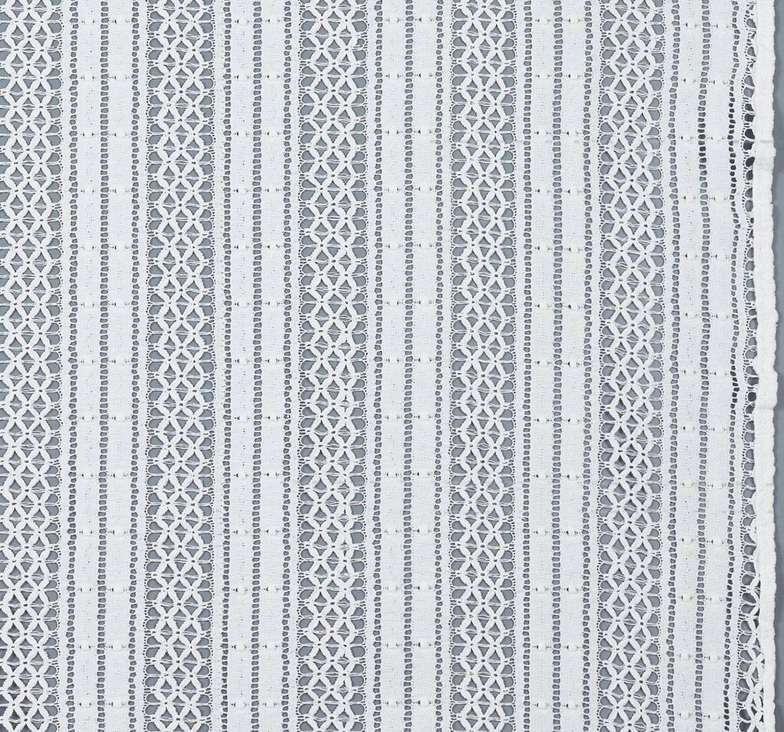 Кружево из хлопка. Имитация вышивки «мережка». Цвет молочный в наличии