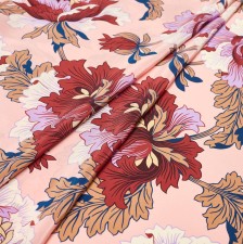 Крепдешин шелковый принтованный от Liberty. Цветочный принт "Modern Dandy" (Современный денди) в наличии
