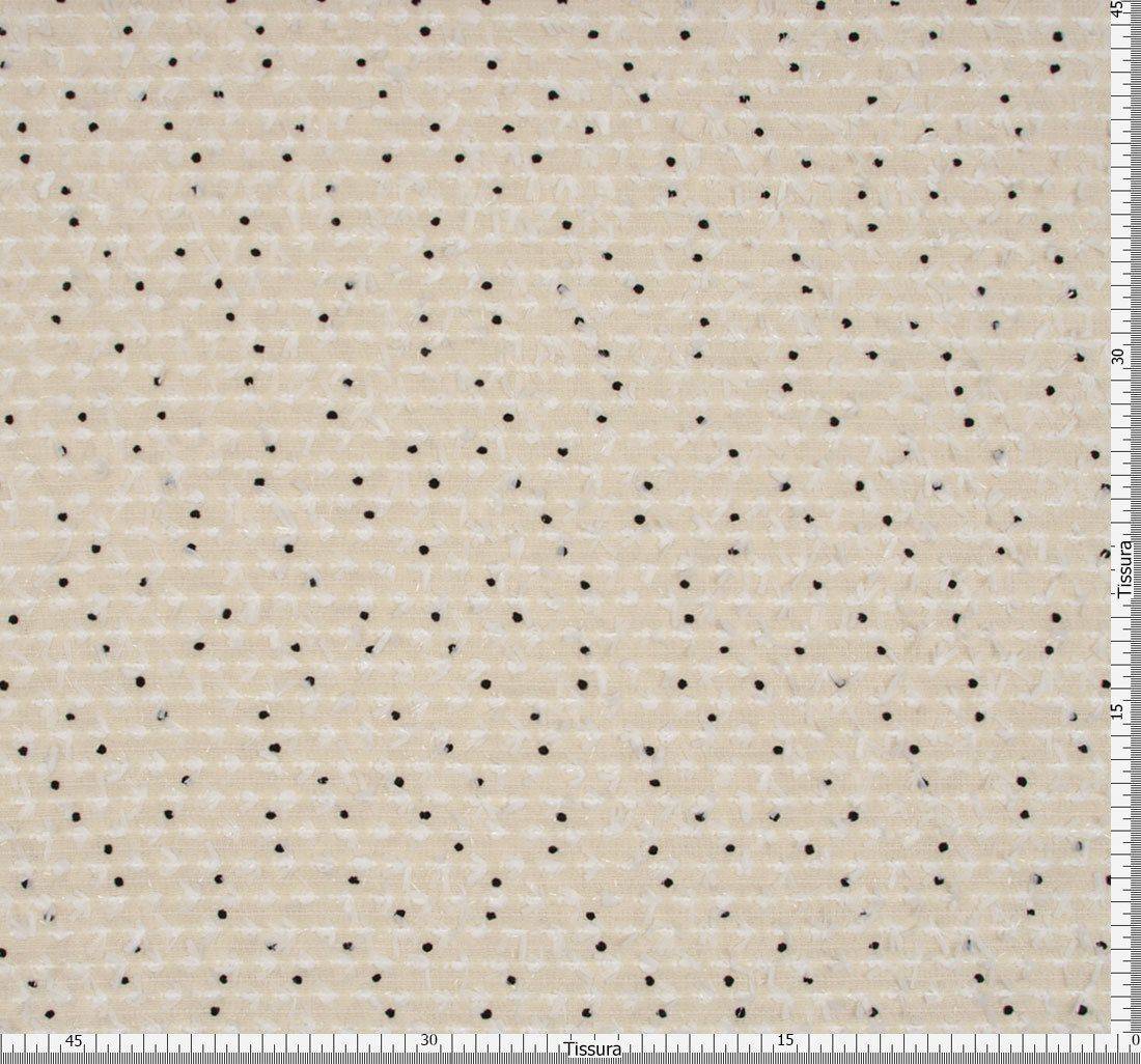 Ткань "Шанель" в горошек в наличии