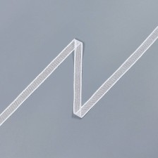 Тесьма узкая кружевная из хлопка. Мелкая сетка бобинет. Цвет белый в наличии