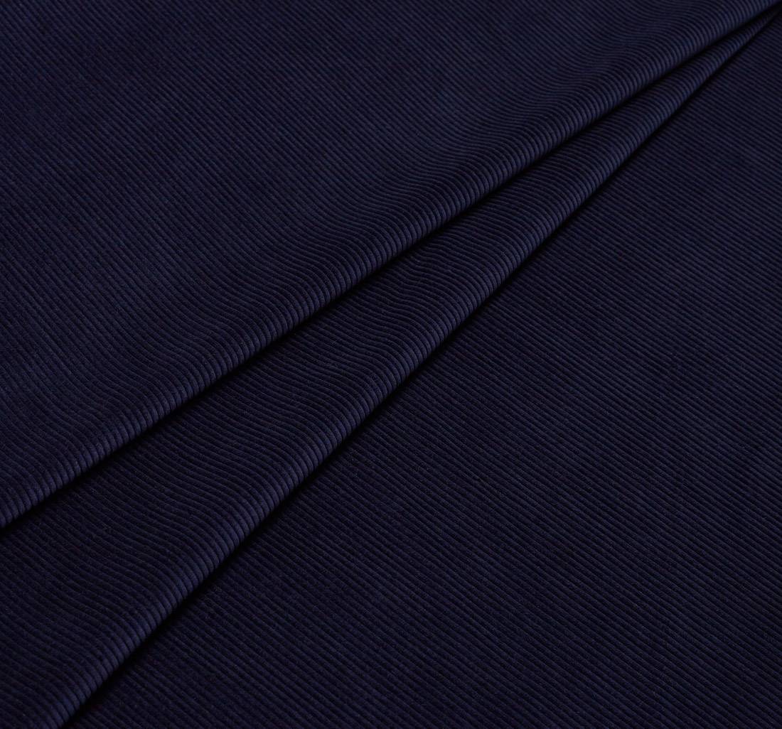 Вельвет из хлопка с добавлением льна и кашемира. Цвет темно-синий в наличии