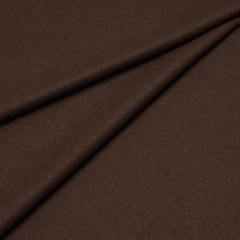 Ткань из шерсти 686024 Pecora Nera® темно-коричневого цвета в наличии