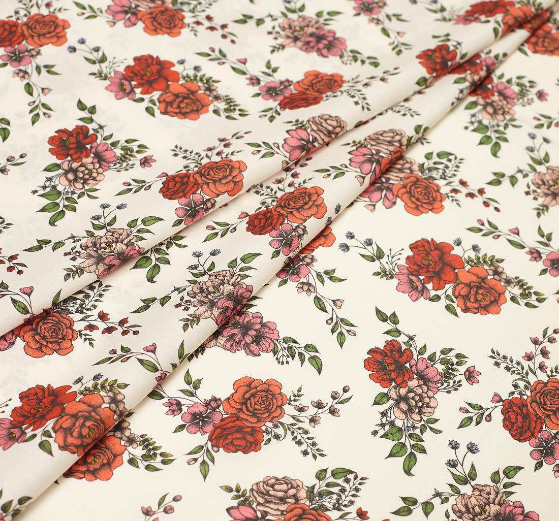 Хлопок Tana Lawn™ от Liberty с авторским цветочным принтом "Inked Rose" (Татуированная роза) в наличии