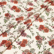 Хлопок Tana Lawn™ от Liberty с авторским цветочным принтом "Inked Rose" (Татуированная роза) в наличии