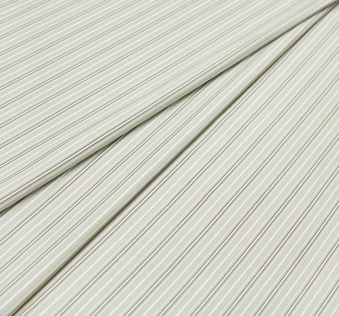 Хлопок в белые и серые полосы на мятном фоне от Cotonificio Albini в наличии