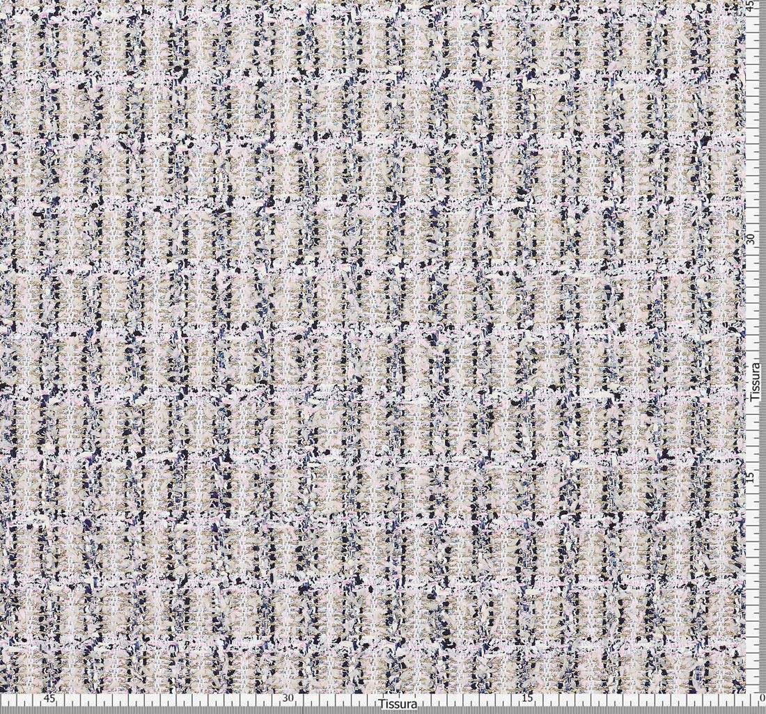 Ткань в стиле "Шанель". Цвета розовый/синий/белый/золото в наличии