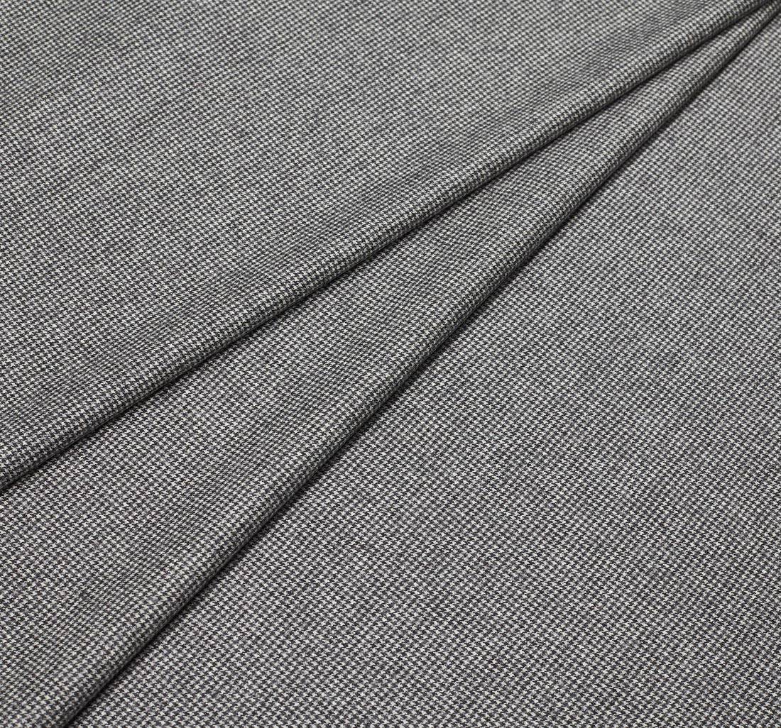 Ткань костюмная от Loro Piana. Шерсть с добавлением кашемира. Черно-серый гленчек в наличии