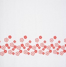Ткань из смеси льна и хлопка с вышивкой и аппликациями в наличии
